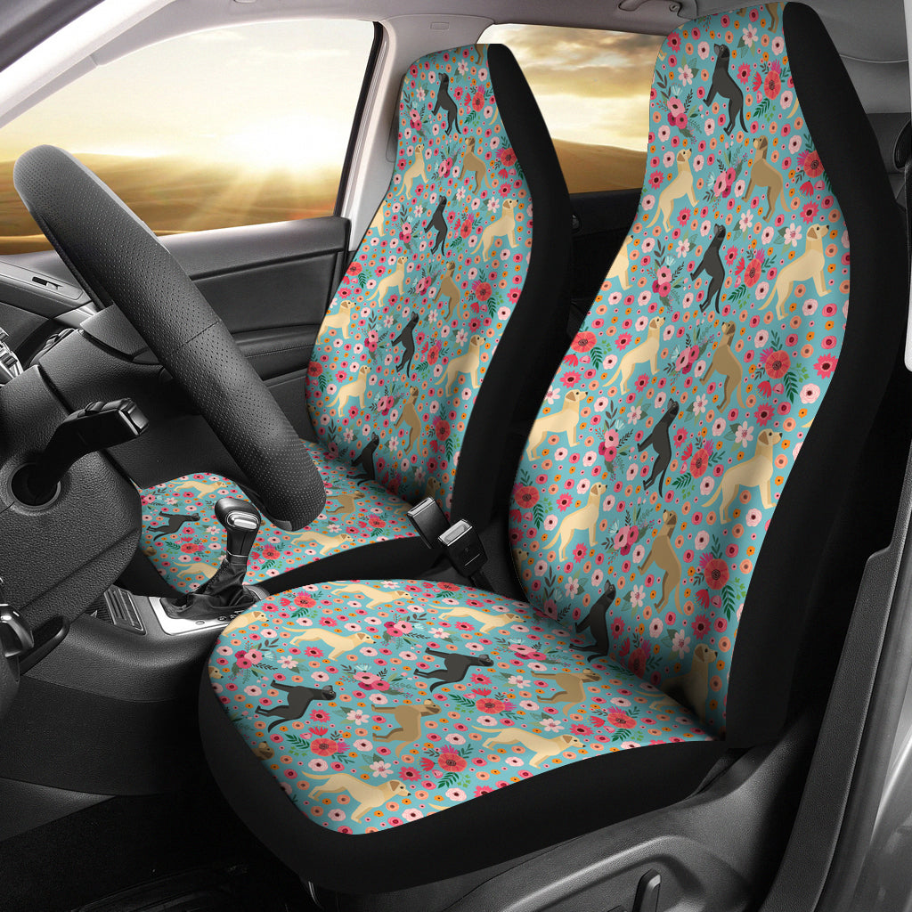 Labrador Retriever Flower Car Seat Covers