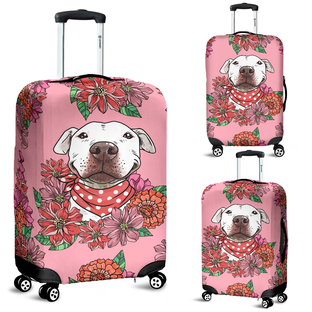 Illustrated Pit Bull Luggage Cover