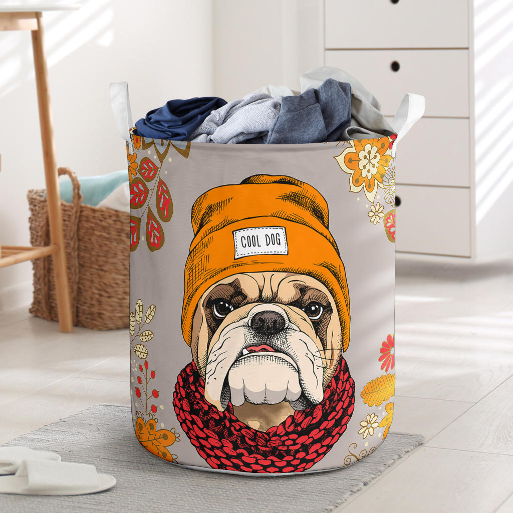 Cool Bulldog Laundry Basket