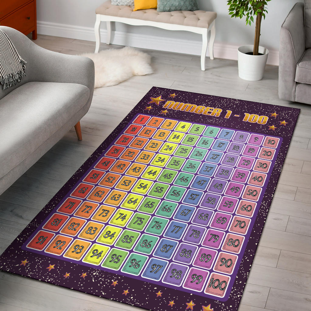 Star Numbers Chart Area Rug