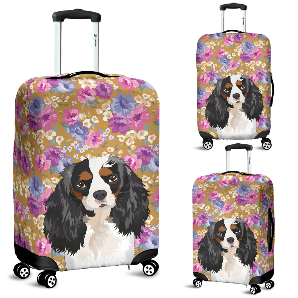 King Charles Spaniel Dog Portrait Luggage Cover