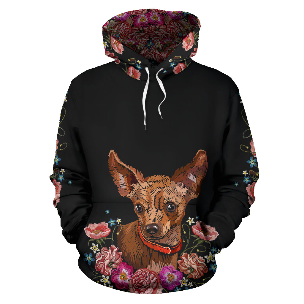 Embroidery Chihuahua Hoodie