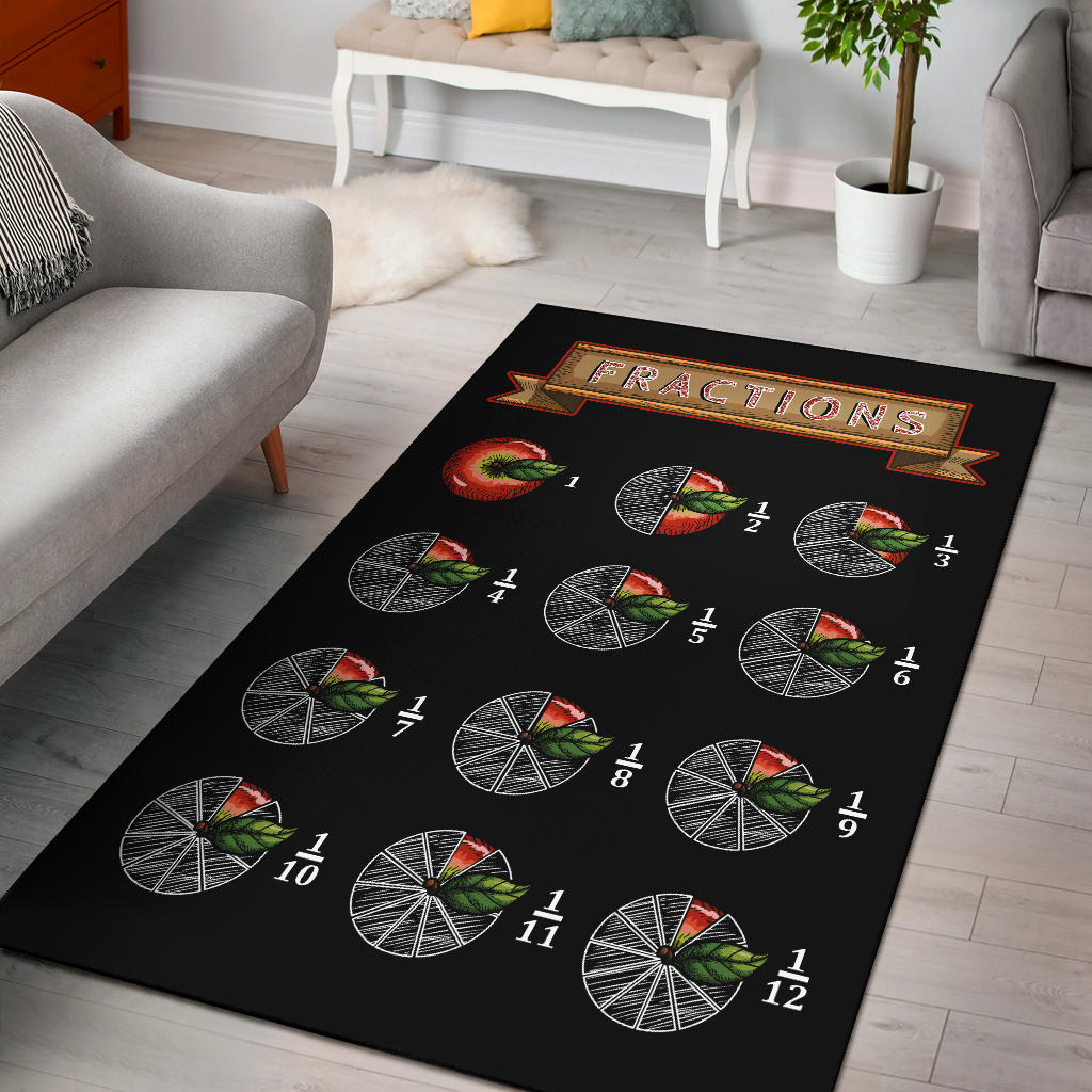 Apple Fractions Area Rug