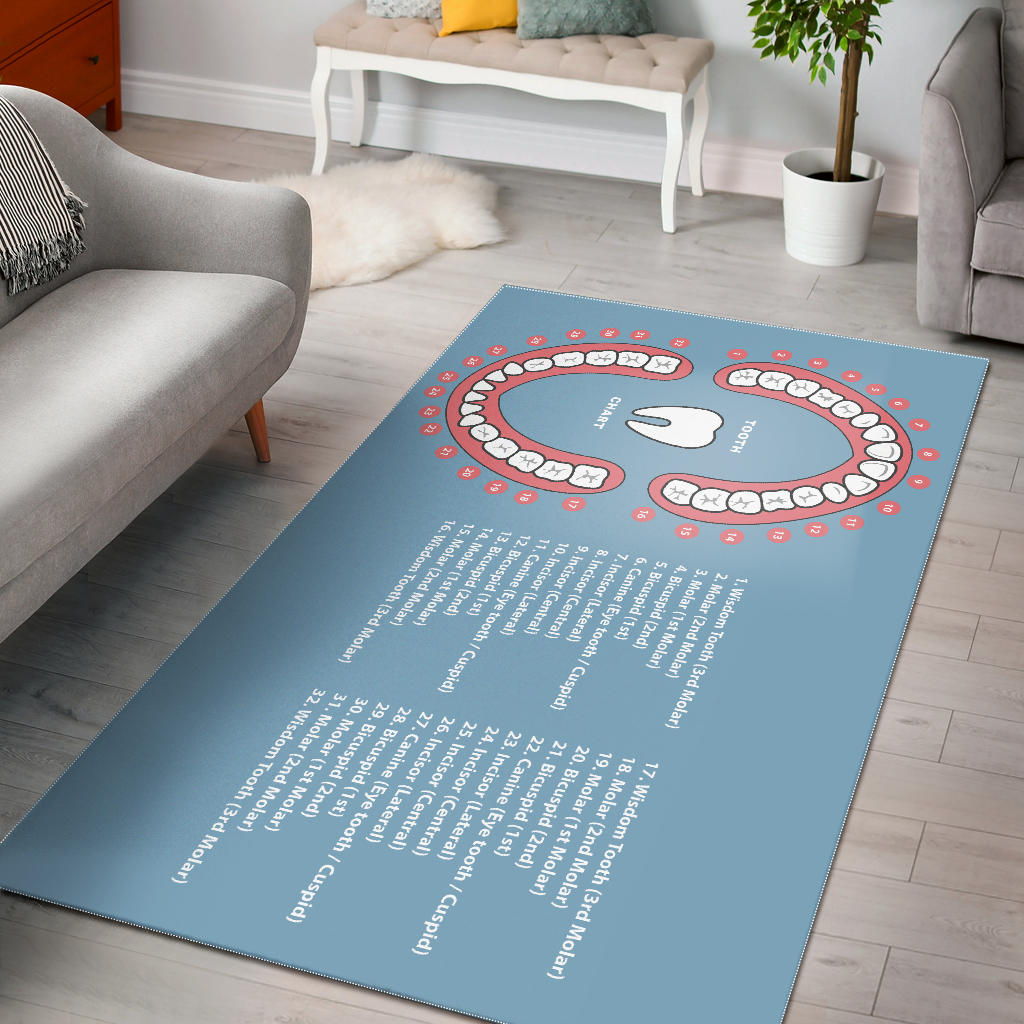 Dentist Tooth Chart Area Rug