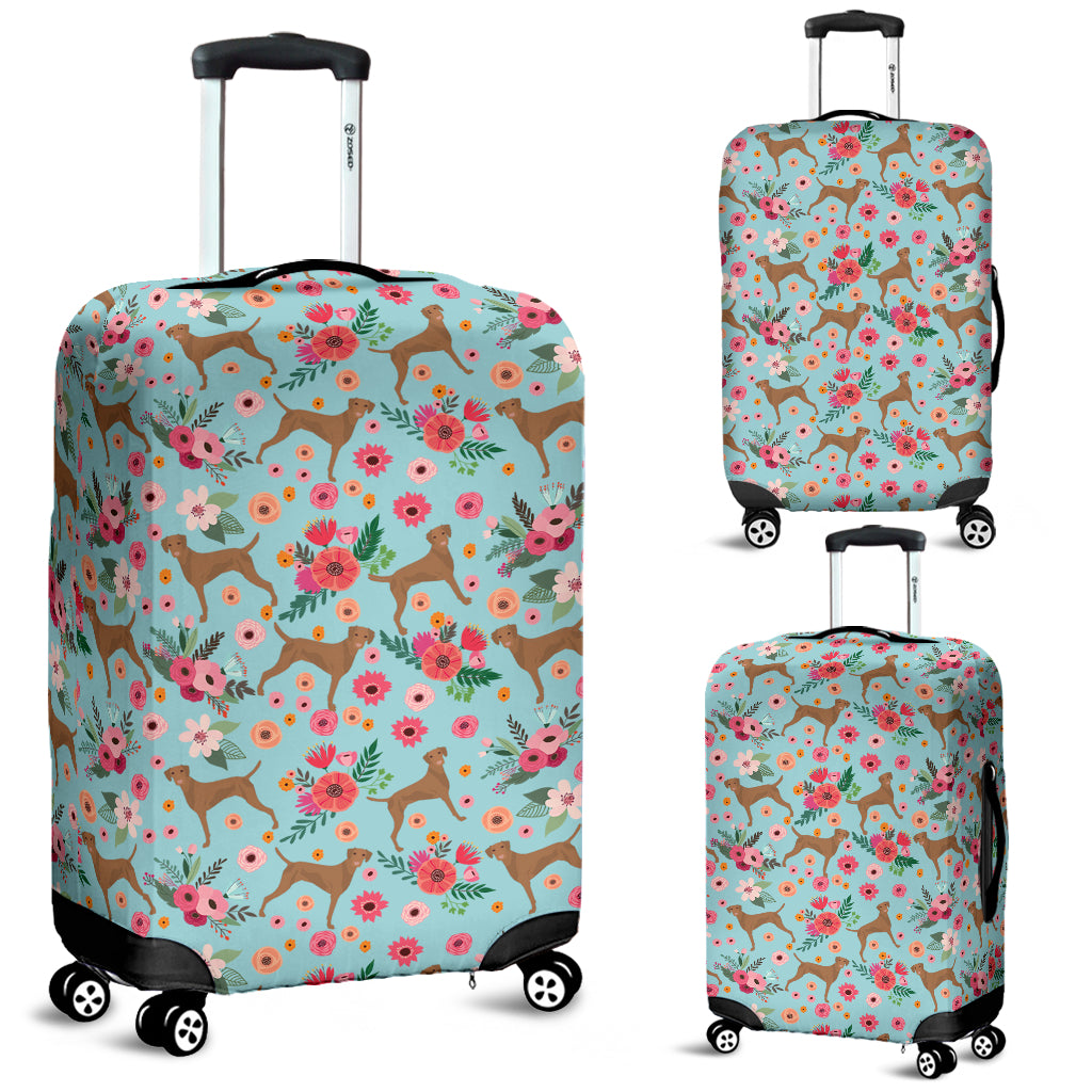 Vizsla Flower Luggage Cover