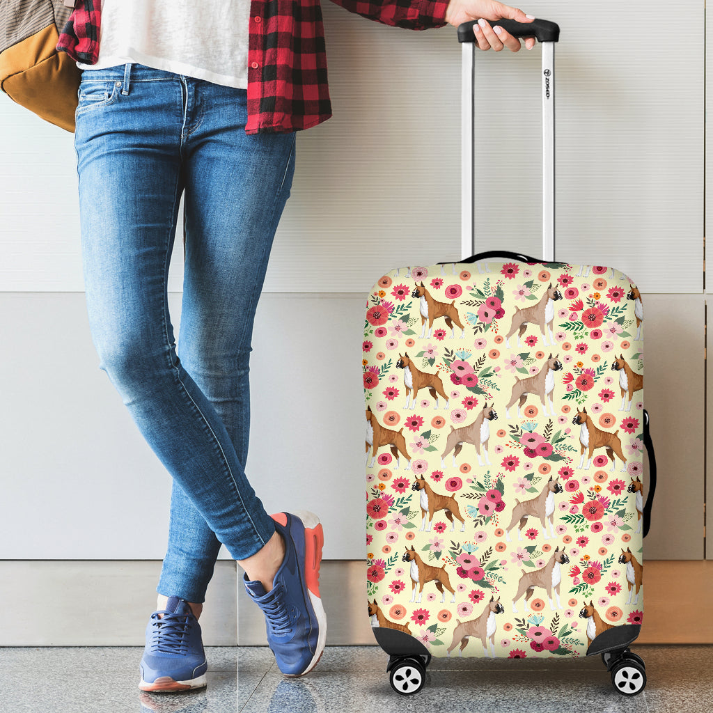 Boxer Flower Luggage Cover
