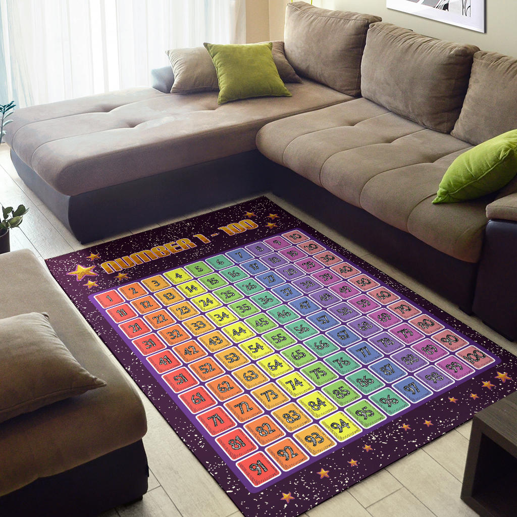 Star Numbers Chart Area Rug
