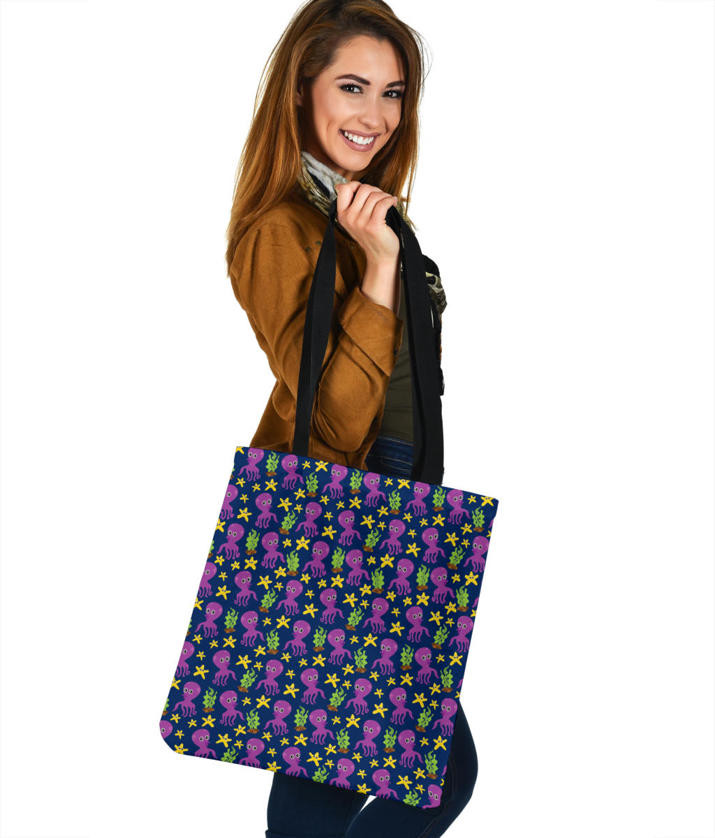 Adorable Octopus Pattern Cloth Tote Bag