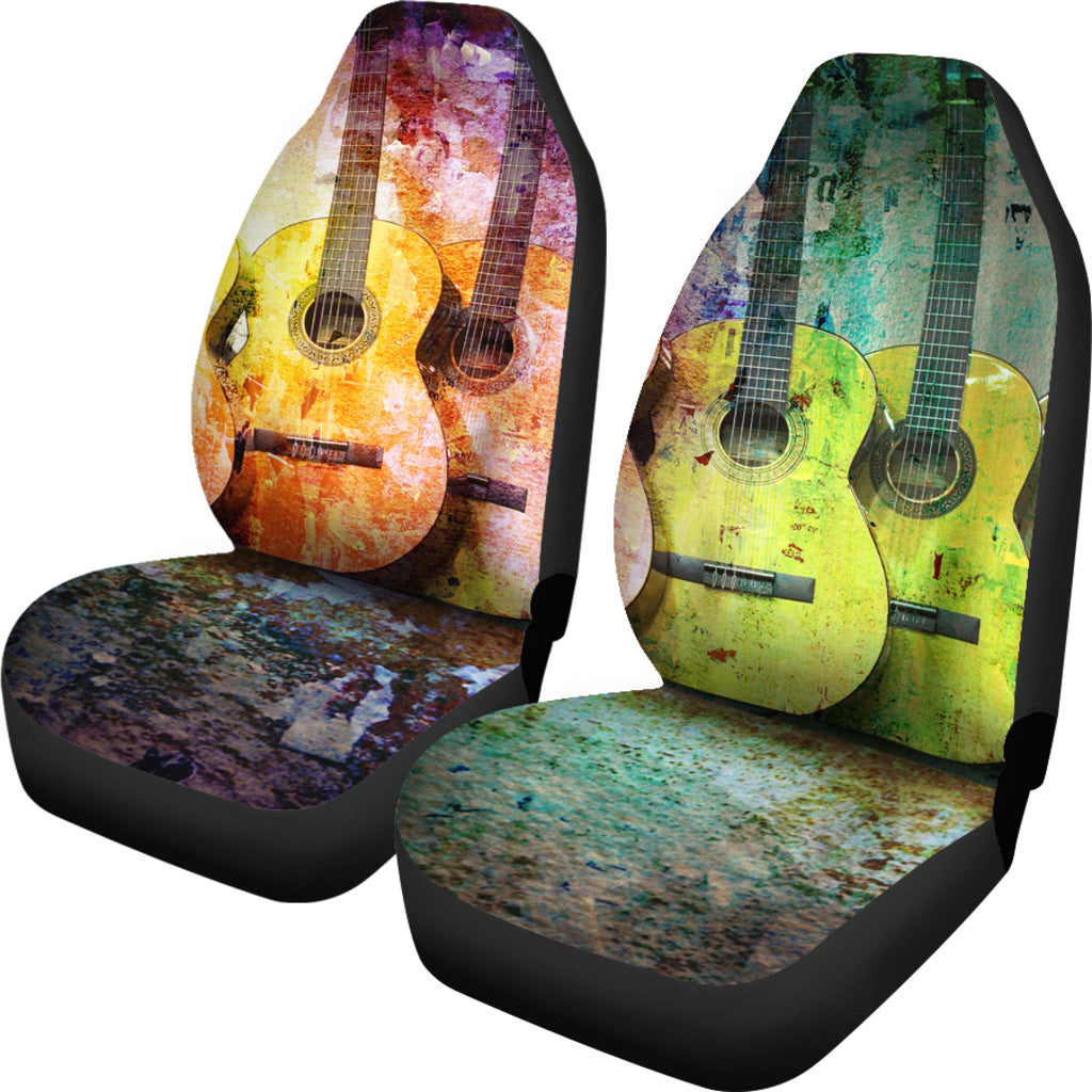 Rainbow Guitar Car Seat Covers