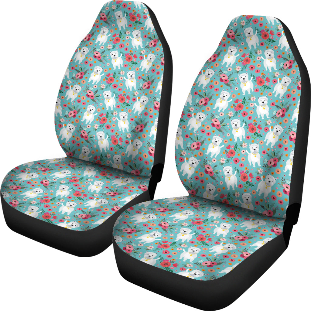 Westie Flower Car Seat Covers