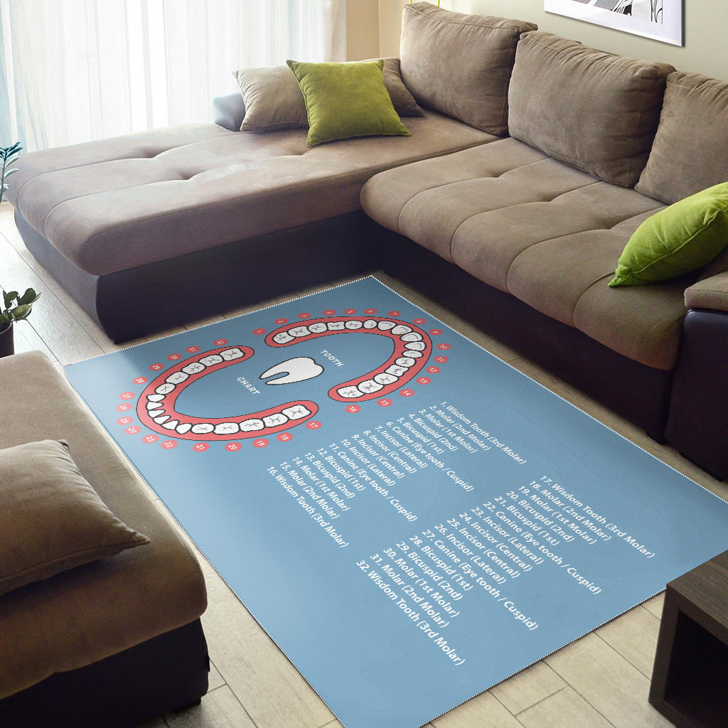 Dentist Tooth Chart Area Rug