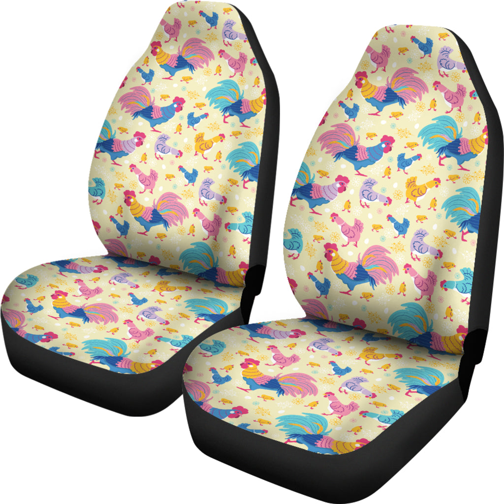 Rainbow Chicken Car Seat Cover