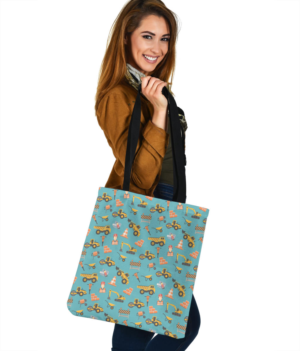 Construction Pattern Cloth Tote