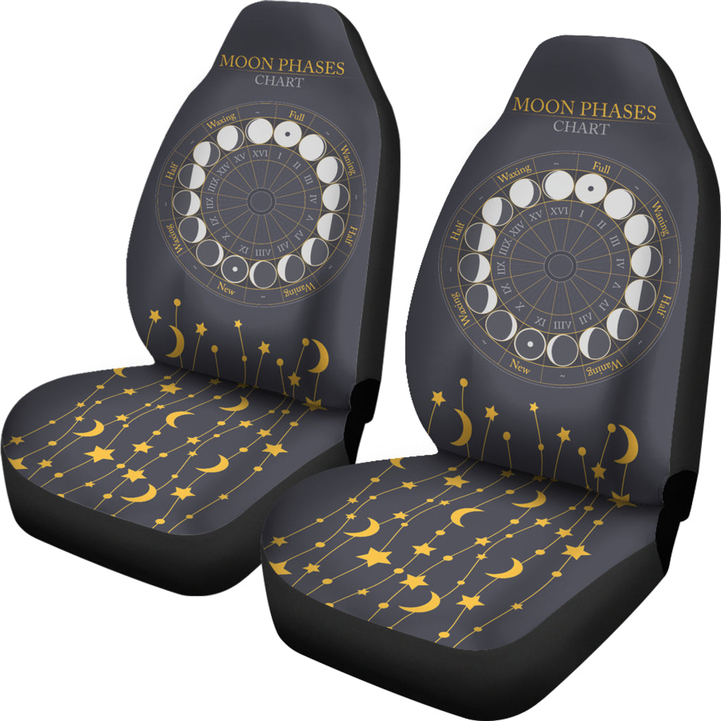 Moon Phases Chart Car Seat Covers
