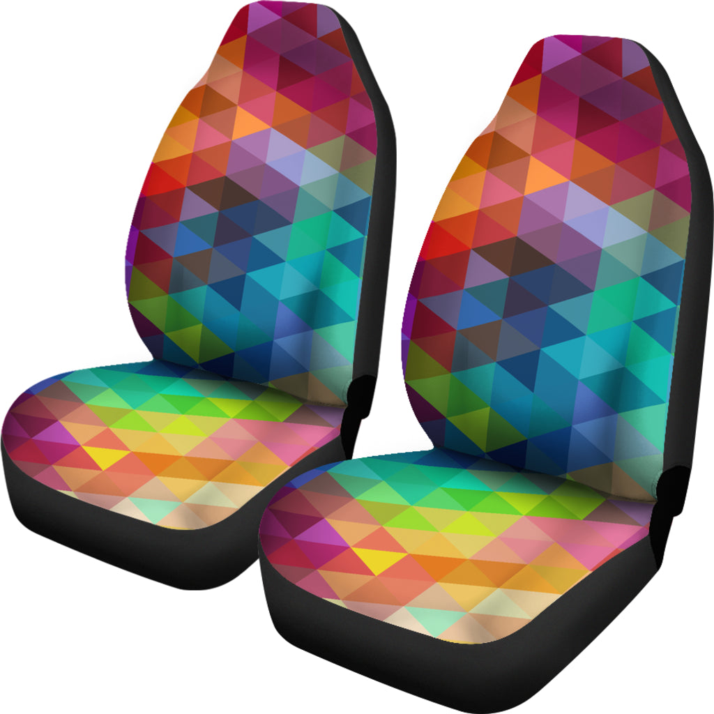 Rainbow Triangle Car Seat Covers