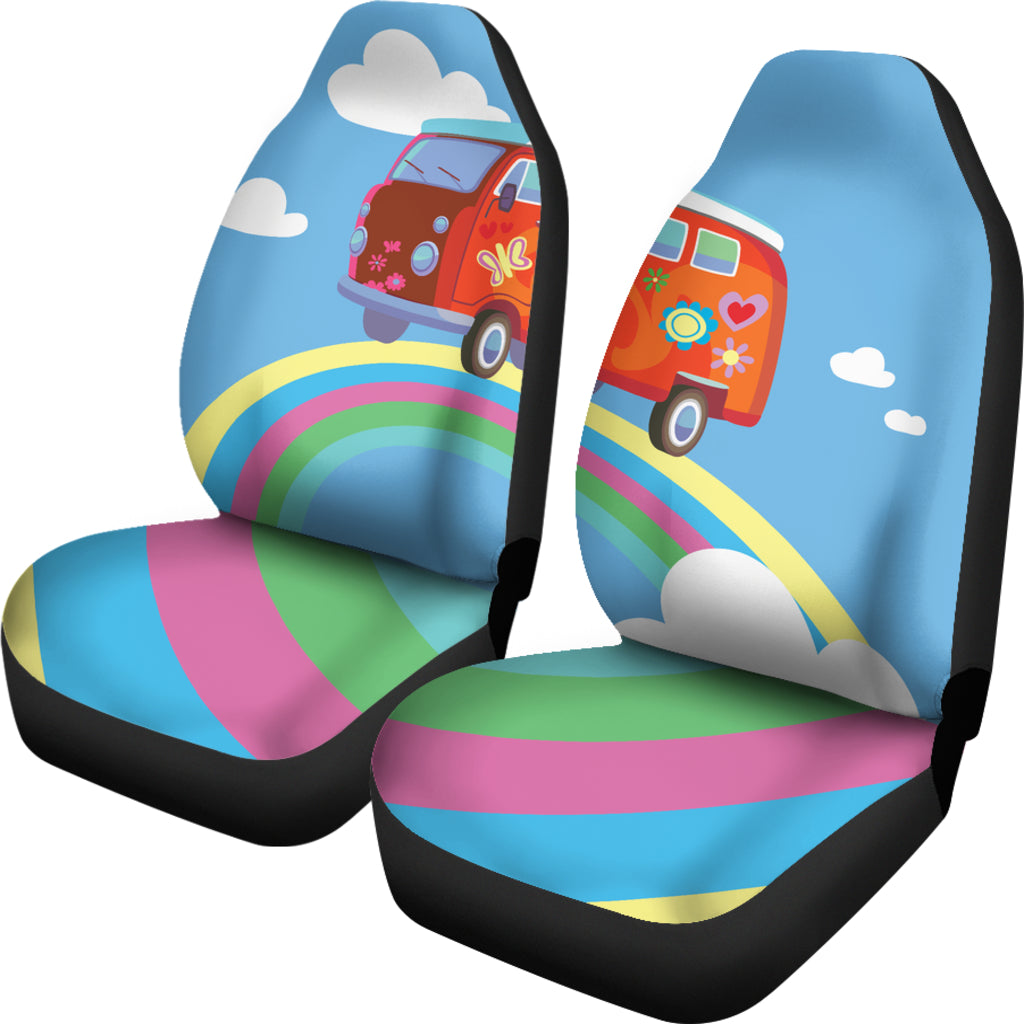 Rainbow Hippie Car Seat Covers