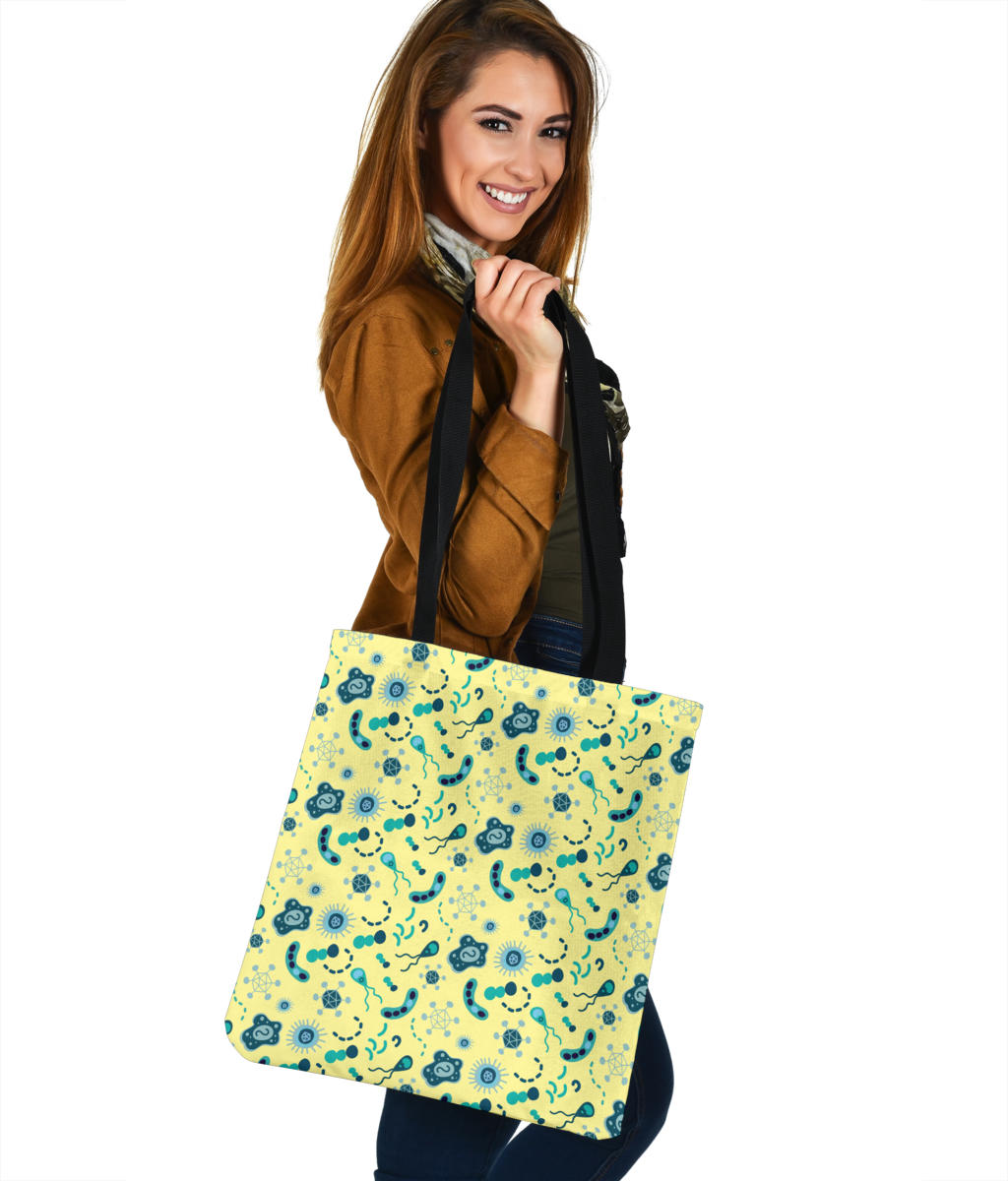 Microbiology Pattern Cloth Tote Bag