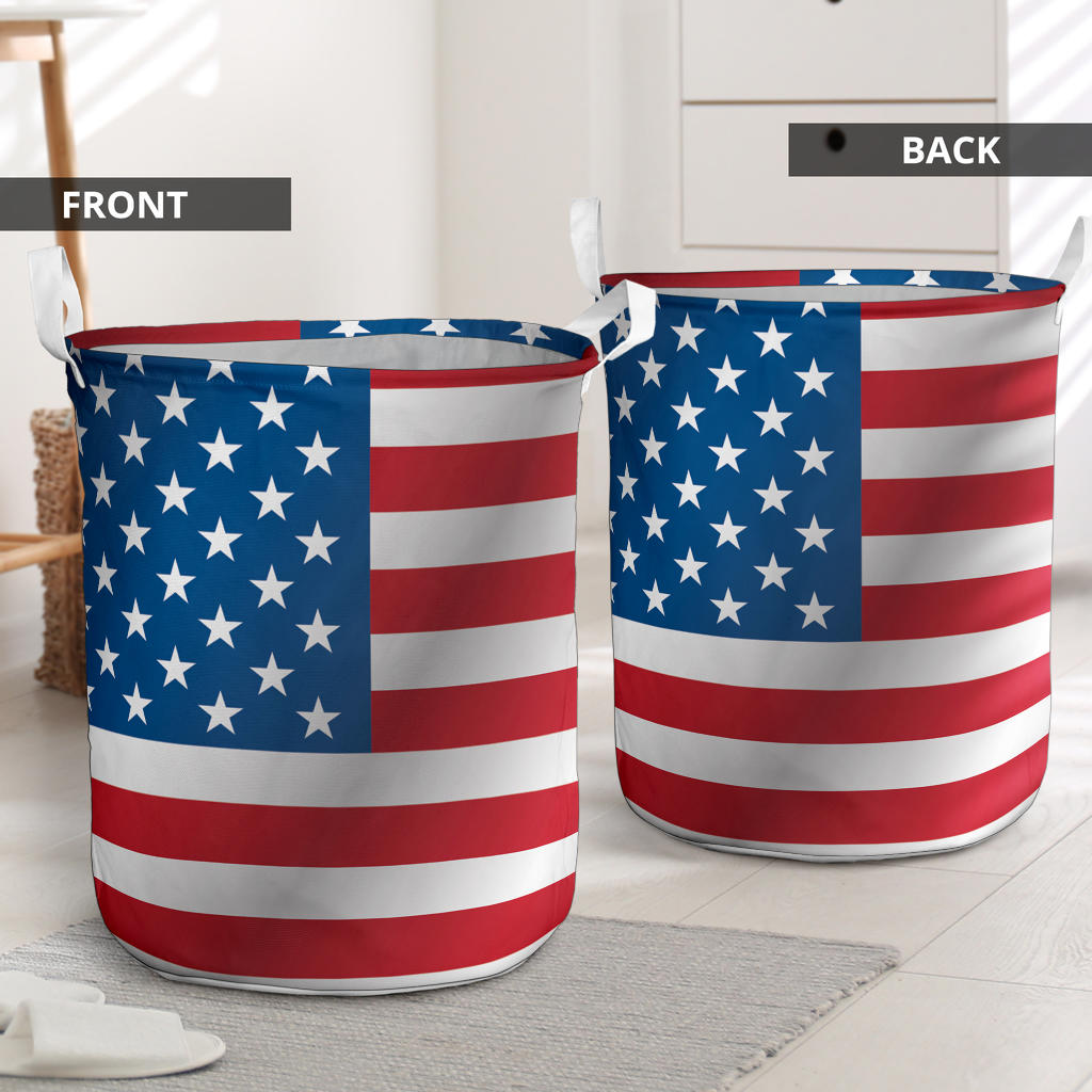 American Flag Laundry Basket