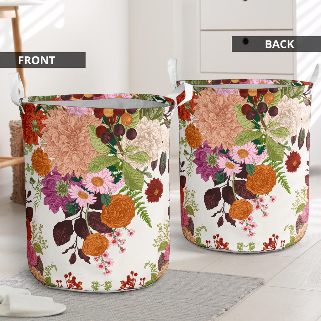 Floral Arrangement Laundry Basket