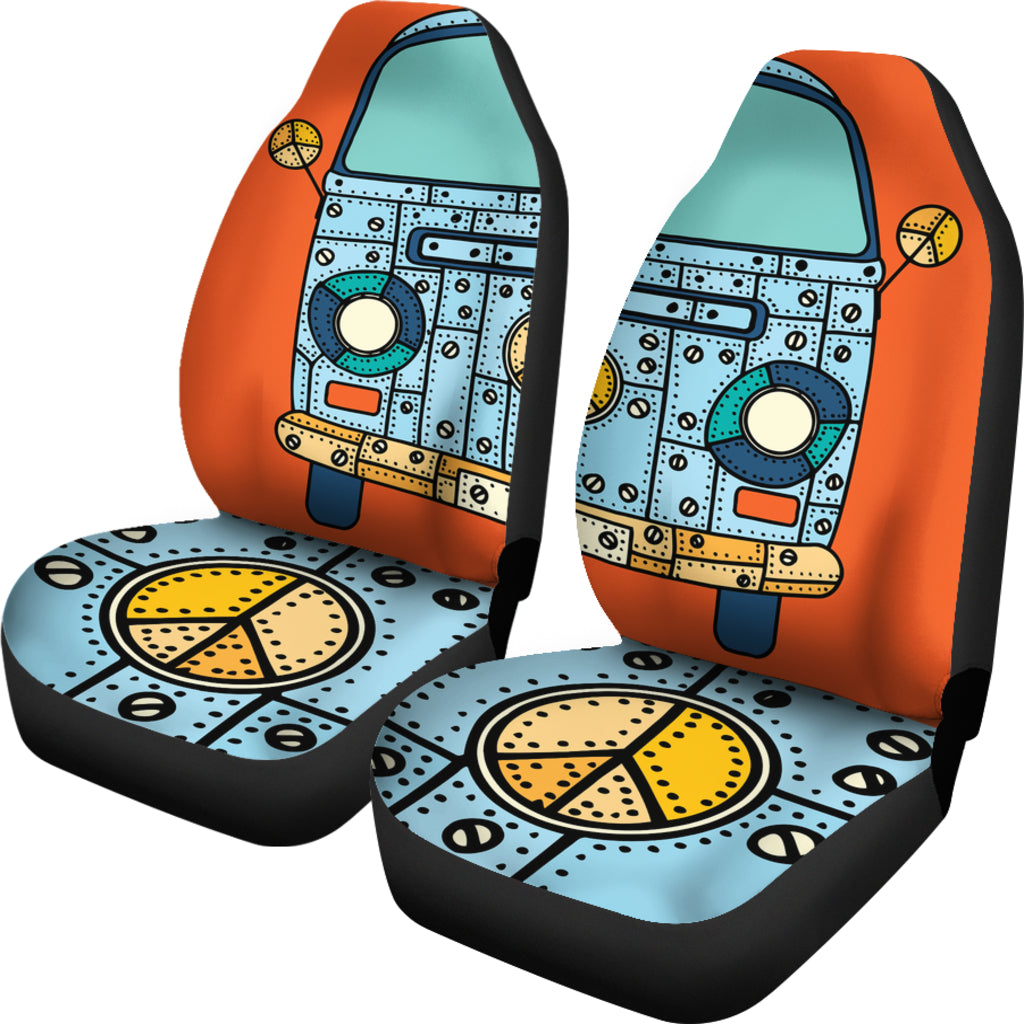 Robot Hippie Car Seat Covers