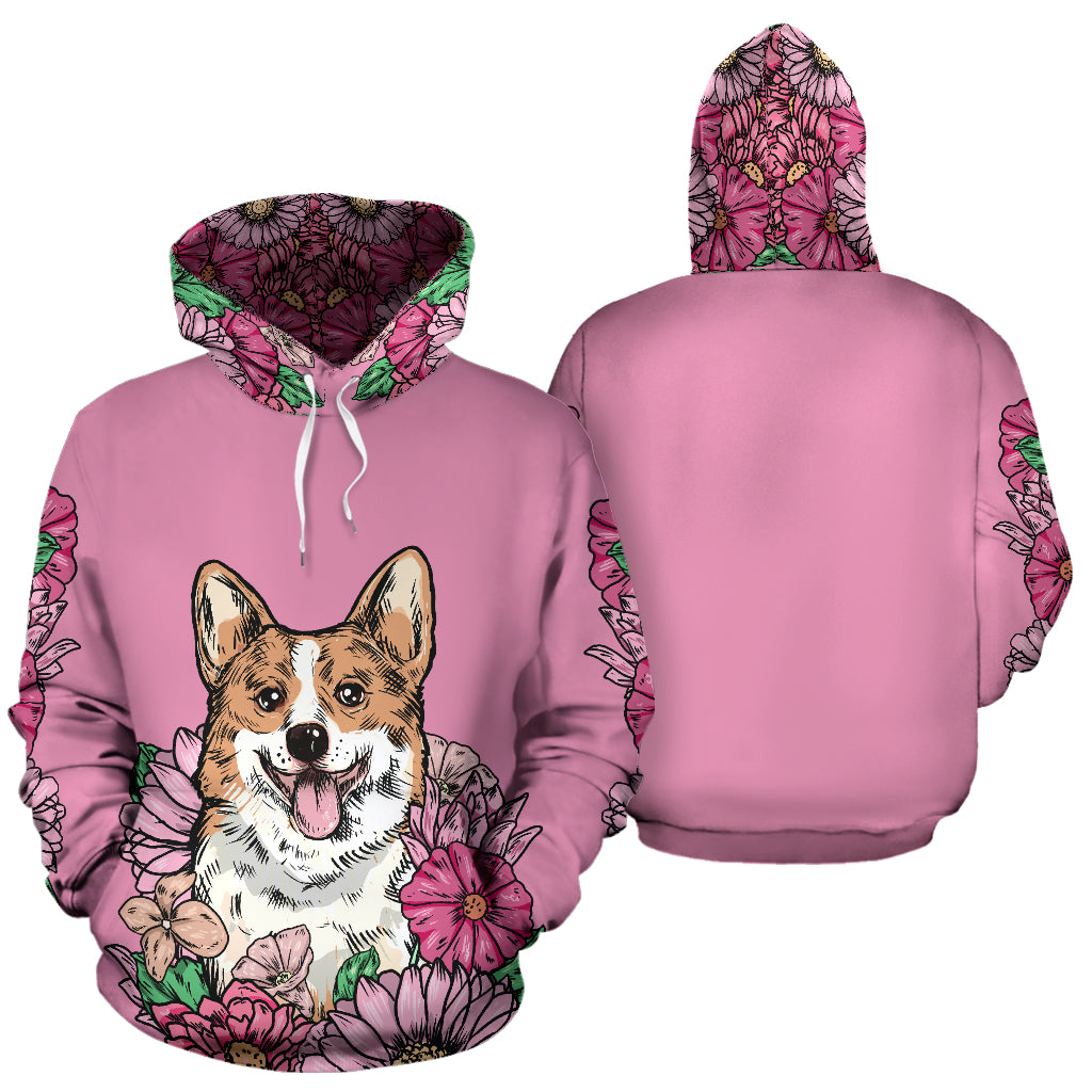 Illustrated Corgi Hoodie