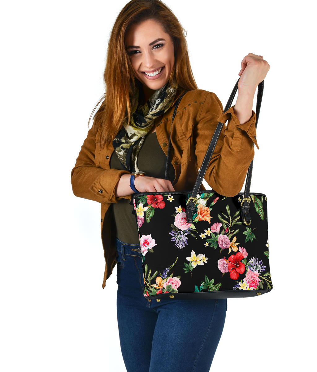 Women's Floral Black Handbags, Bags
