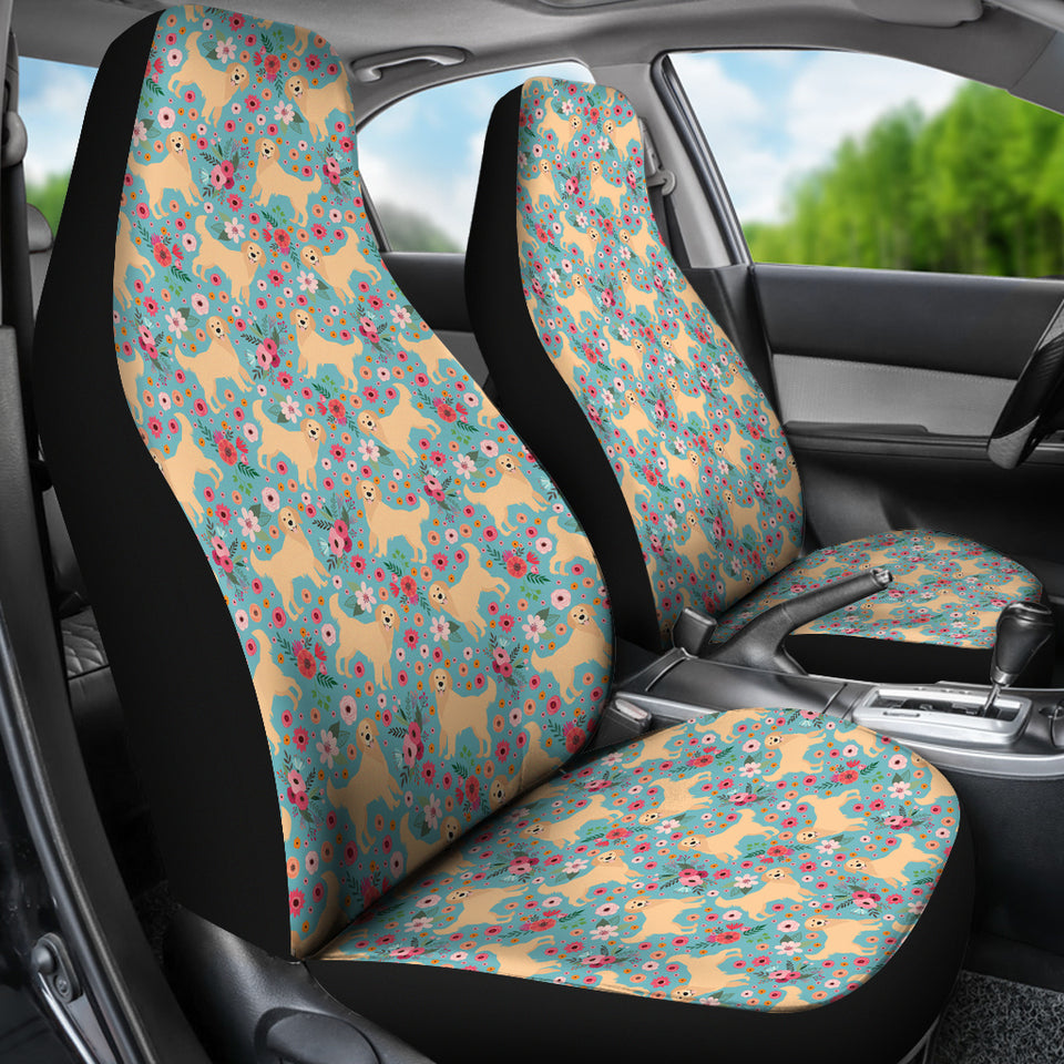 Golden Retriever Flower Car Seat Covers