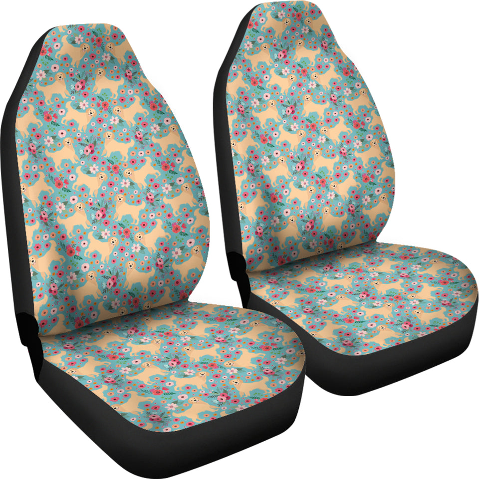 Golden Retriever Flower Car Seat Covers