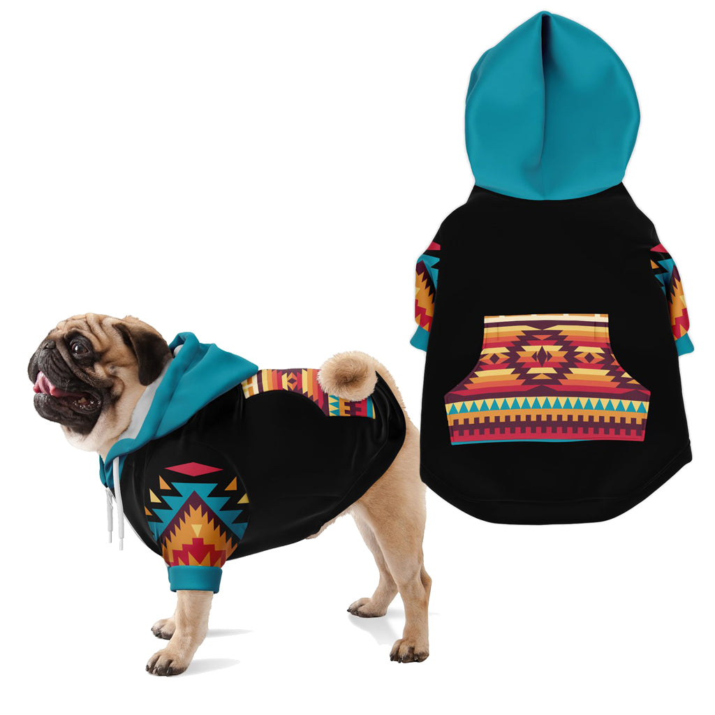 Tribal Pattern Athletic Dog Zip Up