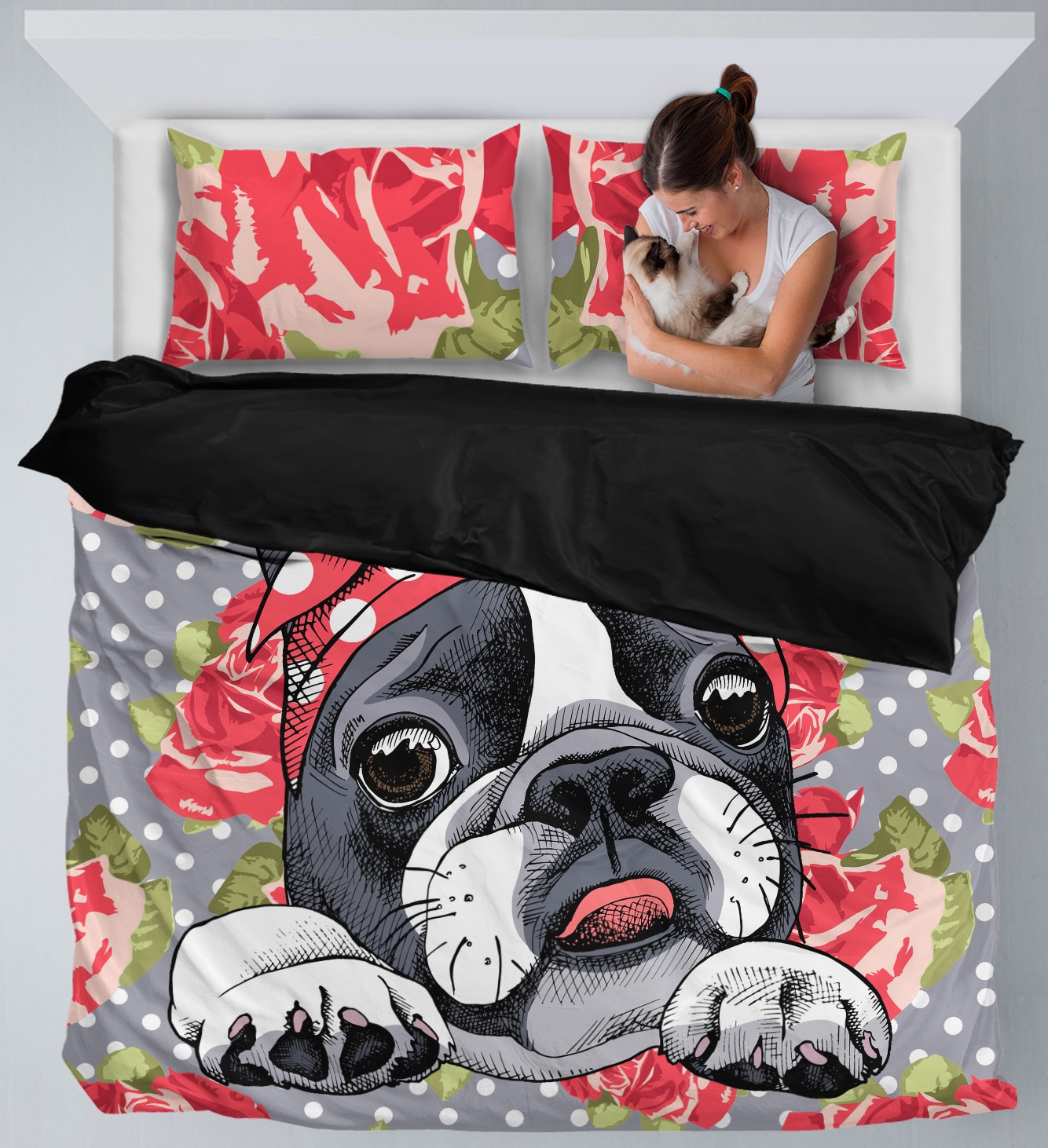 Boston terrier duvet cover online